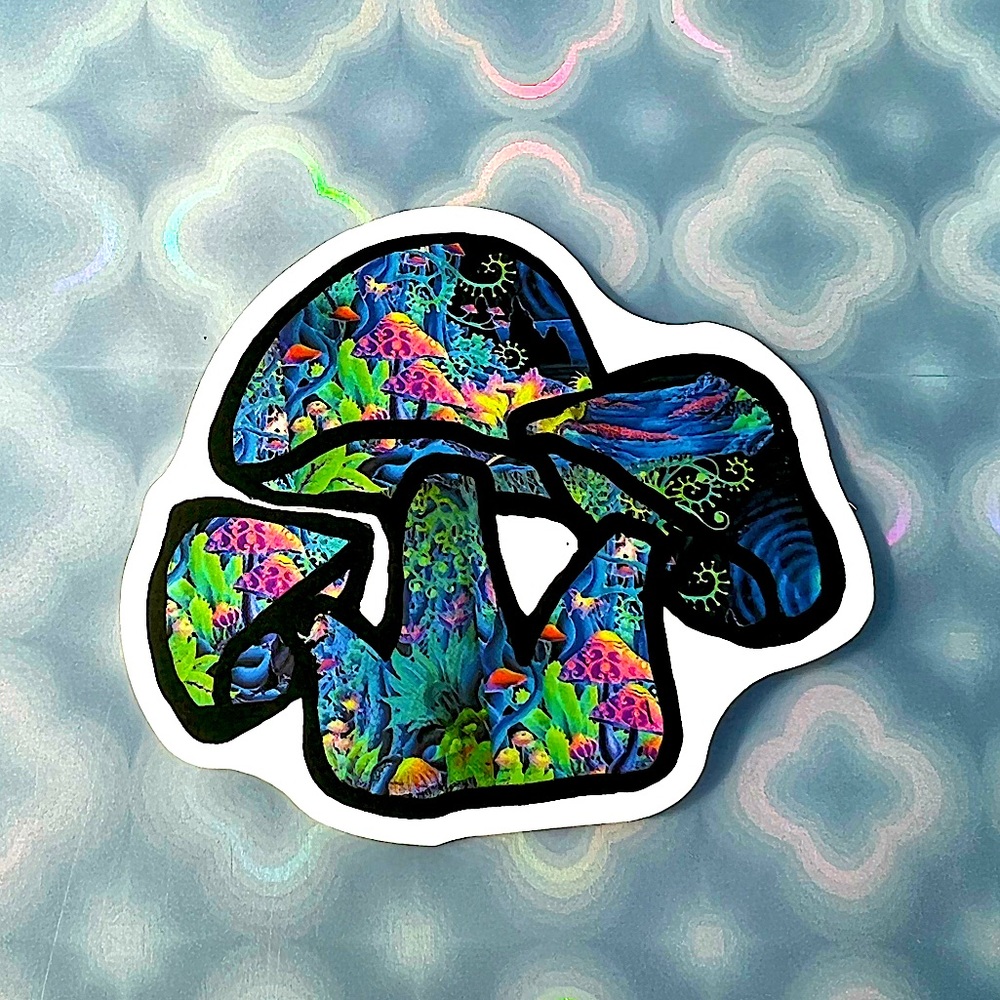 Magic Mushroom Village Shrooms Nature Art Accent Decor Single Waterproof Sti…